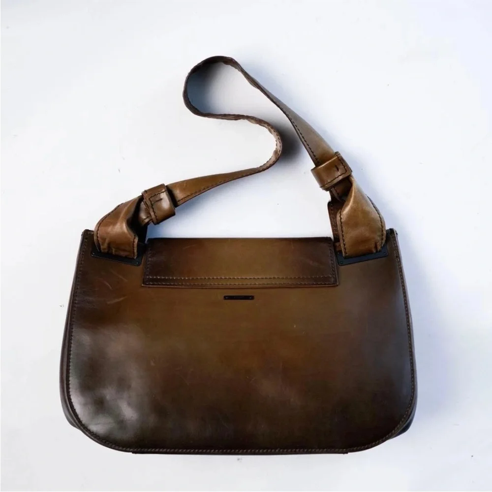 Gucci Tom Ford Era Brown Leather Shoulder Bag - Picture 2 of 13